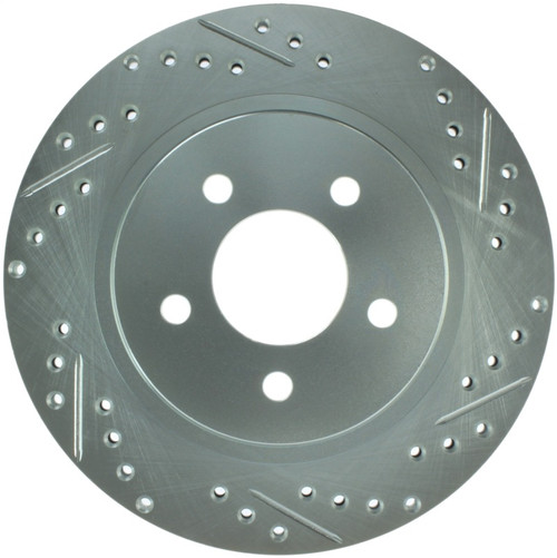 StopTech Select Sport 05-10 Ford Mustang GT Slotted and Drilled Rear Left Rotor - 227.61087L