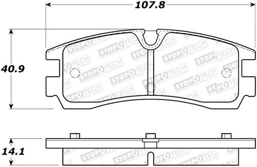 StopTech Street Select Brake Pads - Rear - 305.07540