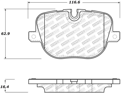 StopTech 10-13 Land Rover Ranger Rover Supercharged Street Select Rear Brake Pads - 305.14270