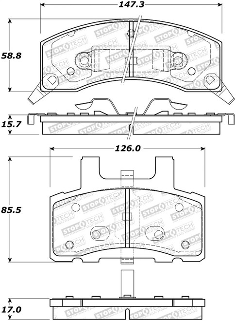 StopTech Street Brake Pads - 308.03700