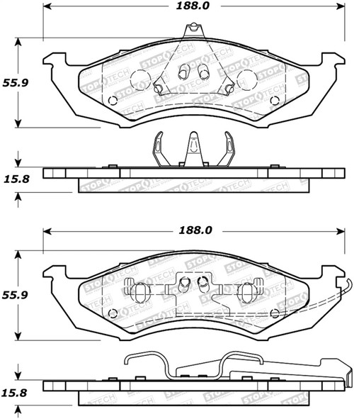 StopTech Street Brake Pads - 308.04170