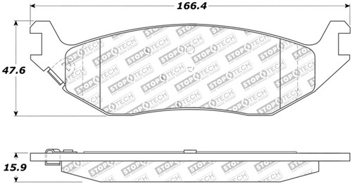 StopTech 02-17 Dodge Ram 1500 Street Performance Rear Brake Pads - 308.08980