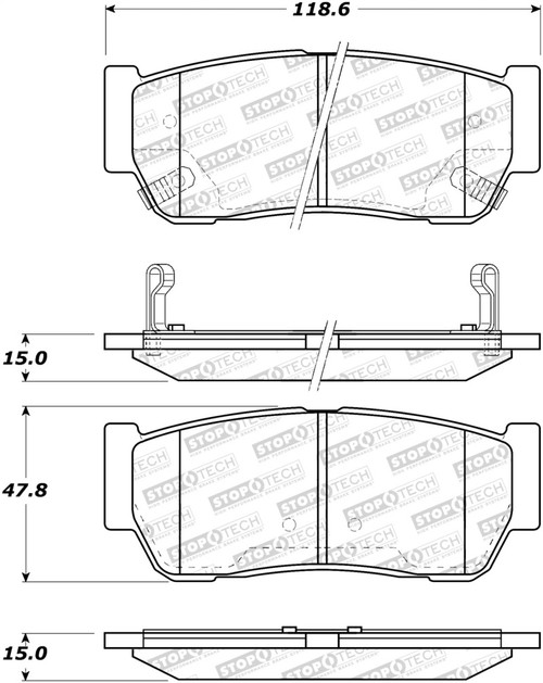StopTech Street Brake Pads - 308.09541