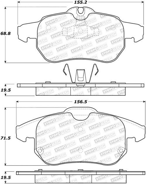 StopTech Street Brake Pads - 308.09720