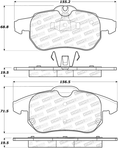 StopTech Performance 03-05 Saab 9-3 Front Brake Pads - 308.09722