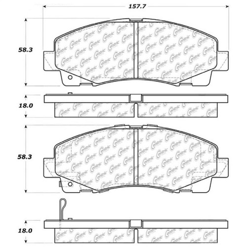 StopTech Street Touring 06-13 Honda Ridgeline / Acura TL Front Brake Pads - 308.11020