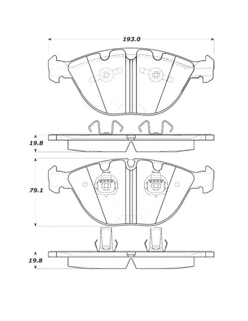StopTech Street Touring 06-09 BMW M5 E60 / 07-09 M6 E63/E63 Front Brake Pads - 308.11510