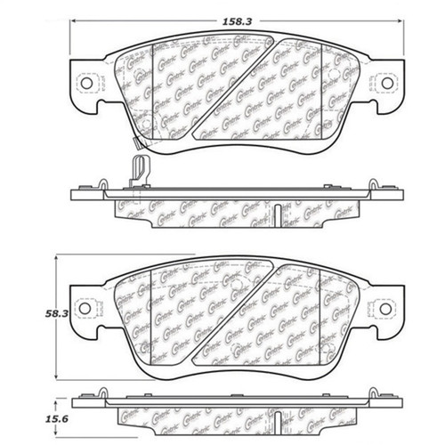 StopTech Street Touring 07-08 Infiniti G35 2WD Sedan Front Brake Pads - 308.12870