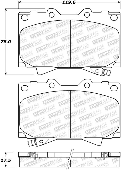 StopTech Sport Brake Pads w/Shims and Hardware - Rear - 309.07720