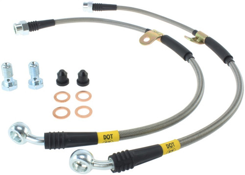 StopTech 07-08 Cadillac Escalade Stainless Steel Front Brake Lines - 950.66002
