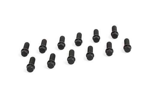 Cometic Header Bolts 3/8 - 16 x 1in Grade 5 Black Oxide Finish With Compact Hex Head - CF1012
