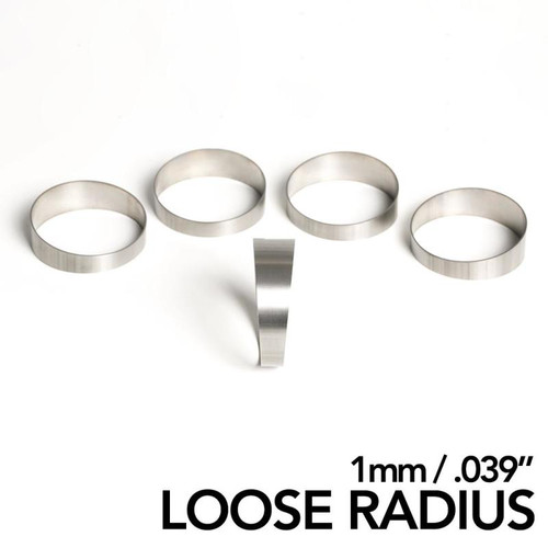 Ticon Industries 1.50in 45 Degree 2.2D/3.3in CLR Loose Radius 1mm Wall Titanium Pie Cuts - 5pk - 109-03801-0003
