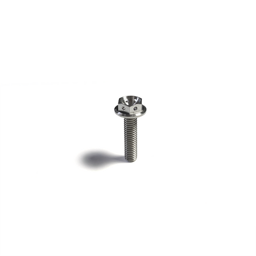 Ticon Industries Titanium Bolt Flanged M6x25x1TP 10mm 6pt Head Drilled - 126-00413-0525