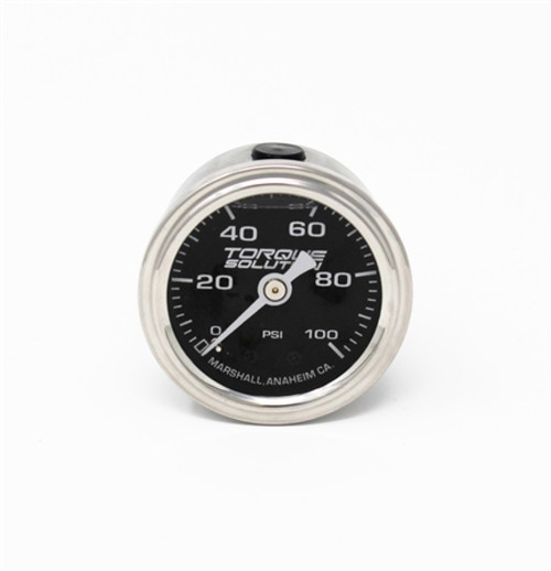 Torque Solution Fuel Pressure Gauge: 100 PSI 1/8 NPT - TS-FPG-100