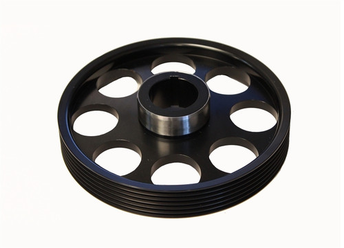 Torque Solution Lightweight Crank Pulley (Black): Hyundai Genesis Coupe 3.8 2010+ - TS-GEN-005B