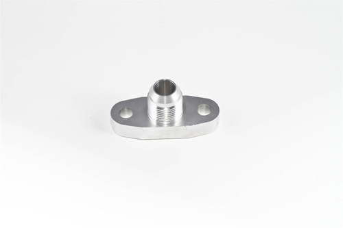 Torque Solution Billet Oil Drain Flange w/ Integrated -10 Flare: Universal T3/T4 & PTE Turbos - TS-UNI-009