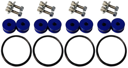 Torque Solution Billet Bumper Quick Release Kit Combo (Blue): Universal - TS-UNI-026BLC