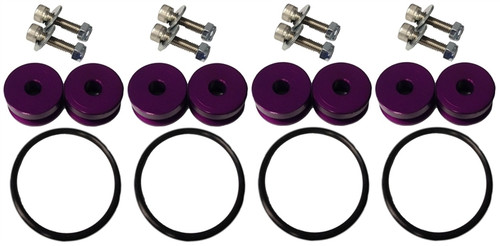 Torque Solution Billet Bumper Quick Release Kit Combo (Purple): Universal - TS-UNI-026PRC