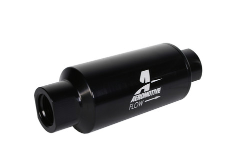 Aeromotive In-Line Filter 10AN 10 Micron Microglass Element Bright-Dip Black 2in OD - 12350