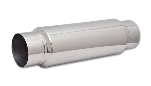 Vibrant SS Resonator (Standard Design) 4in inlet/outlet x 18in long w/5in OD resonator body - 17960