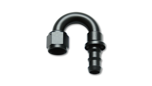 Vibrant -4AN Push-On 180 Deg Hose End Fitting - Aluminum - 22804