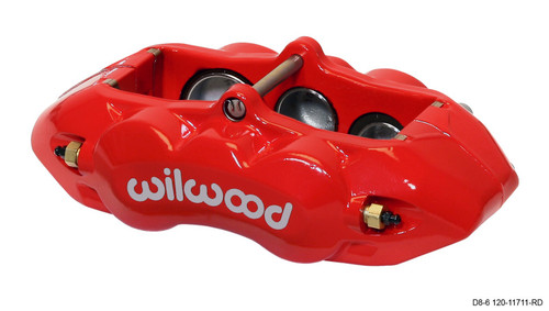 Wilwood Caliper-D8-6 R/H Front Red 1.88/1.38/1.25in Pistons 1.25in Disc - 120-11711-RD
