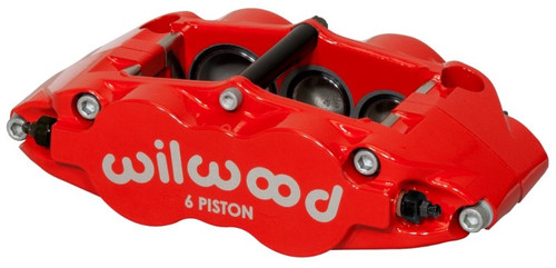 Wilwood Caliper-Narrow Superlite 6R-RH - Red 1.62/1.12/1.12in Pistons 1.10in Disc - 120-11780-RD