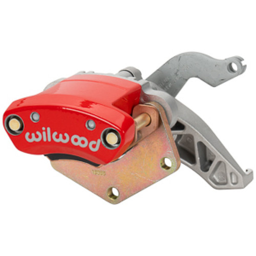 Wilwood RH MC4 Mechanical Parking Brake Caliper - 2.00in Bracket - 1.10in Disc - Red - 120-17143-RD Photo - Primary