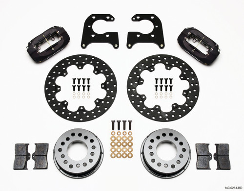 Wilwood Forged Dynalite Rear Drag Kit Drilled Rotor Big Ford 2.36in Offset - 140-0261-BD