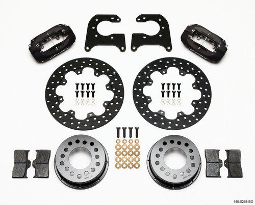 Wilwood Forged Dynalite Rear Drag Kit Drilled Rotor 58-64 Olds/Pontiac 1/2in Studs - 140-0264-BD