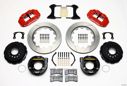 Wilwood Narrow Superlite 4R Rear P-Brk Kit 14.00in Red New Big Ford 2.50in Offset - 140-10012-R
