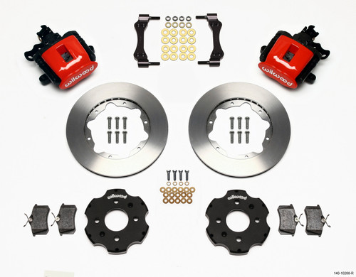 Wilwood Combination Parking Brake Rear Kit 11.00in Red Civic / Integra Disc 2.39 Hub Offset - 140-10206-R