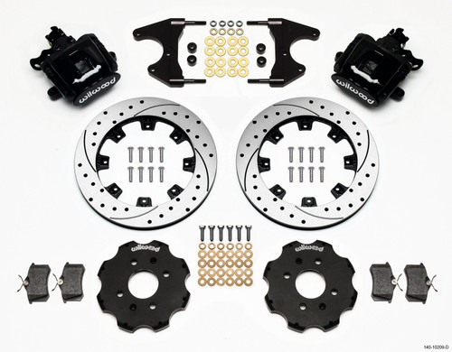 Wilwood Combination Parking Brake Rear Kit 12.19in Drilled Civic / Integra Drum 2.46 Hub Offset - 140-10209-D