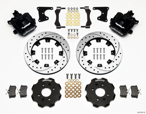 Wilwood Combination Parking Brake Rear Kit 12.19in Drilled Civic / Integra Drum 2.71 Hub Offset - 140-10211-D