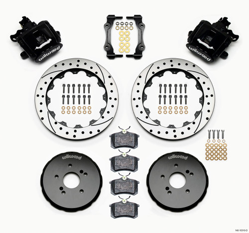 Wilwood Combination Parking Brake Rear Kit 12.88in Drilled Honda S2000 - 140-10310-D