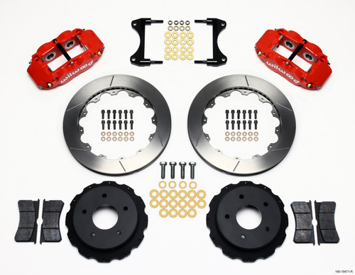 Wilwood Narrow Superlite 4R Rear Kit 12.88in Red 65-82 Corvette C2/C3 - 140-10471-R