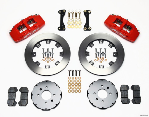 Wilwood Dynapro 6 Front Hat Kit 12.19in Red 90-99 Civic w/240 mm Disc - 140-10736-R