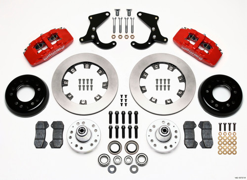 Wilwood Dynapro 6 Front Hub Kit 12.19in Red 55-57 Chevy - 140-10737-R
