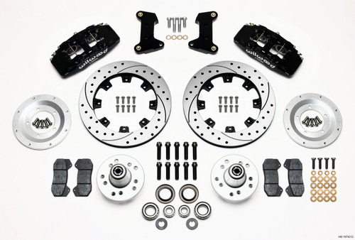 Wilwood Dynapro 6 Front Hub Kit 12.19in Drilled 74-80 Pinto/Mustang II Disc Spindle only - 140-10742-D