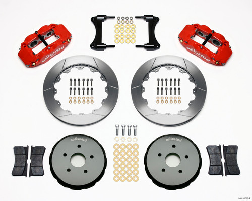 Wilwood Narrow Superlite 6R Front Hat Kit 12.88in Red 2008 Toyota Matrix - 140-10752-R