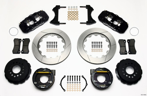 Wilwood AERO4 Rear P-Brake Kit 14.00in Ford 8.8 w/2.5in Offset-5 Lug - 140-10952