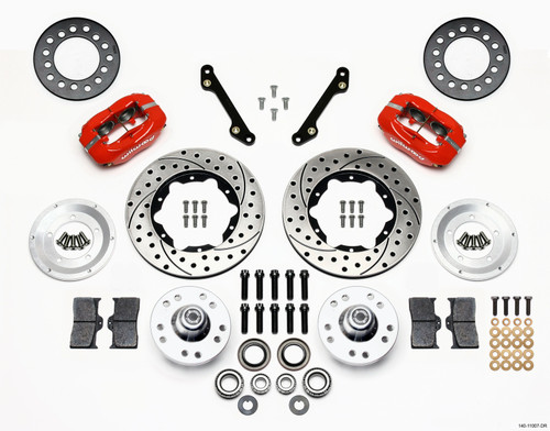 Wilwood Forged Dynalite Front Kit 11.00in Drilled Red 70-78 Camaro - 140-11007-DR
