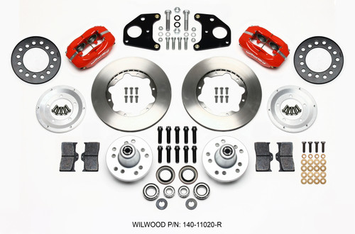 Wilwood Forged Dynalite Front Kit 11.00in Red 62-72 CDP B & E Body-Drum - 140-11020-R