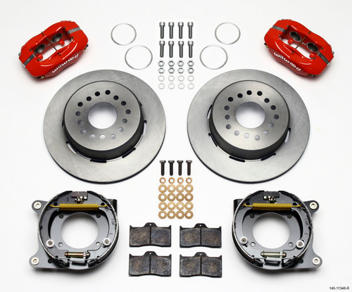 Wilwood Forged Dynalite P/S Park Brake Kit Red 55-57 Chevy 2.34in Offset - 140-11348-R