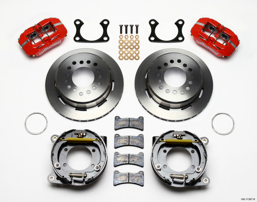 Wilwood Dynapro Low-Profile 11.00in P-Brake Kit - Red Big Ford 2.36in Offset - 140-11387-R