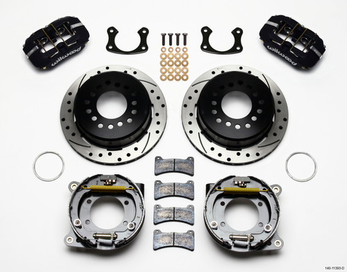Wilwood Dynapro Low-Profile 11.00in P-Brake Kit Drilled Small Ford 2.66in Offset - 140-11393-D
