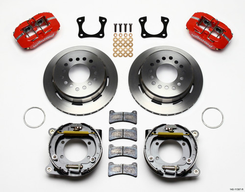 Wilwood Dynapro Low-Profile 11.00in P-Brake Kit - Red 58-64 Olds/Pontiac Ends 2.81in Offset - 140-11397-R