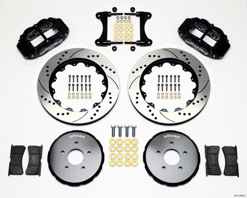 Wilwood Narrow Superlite 6R Front Hat Kit 14.00in Drilled Nissan 370Z/Fiti G37 - 140-11584-D