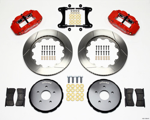 Wilwood Narrow Superlite 6R Front Hat Kit 14.00in Red Nissan 370Z/Fiti G37 - 140-11584-R