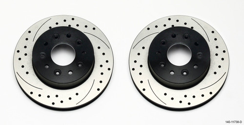 Wilwood Rotor Kit Front-Drilled 65-82 Corvette C2/C3 (1Pc Rotors) - 140-11738-D